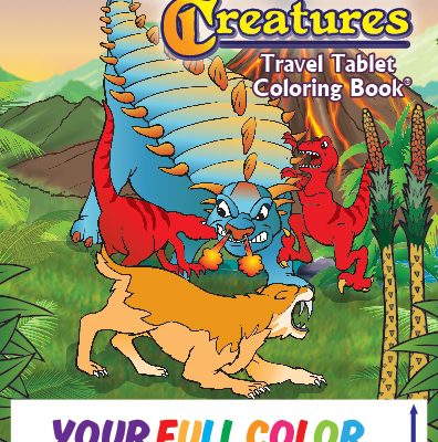 Prehistoric Creatures Imprint Tablet Coloring Book