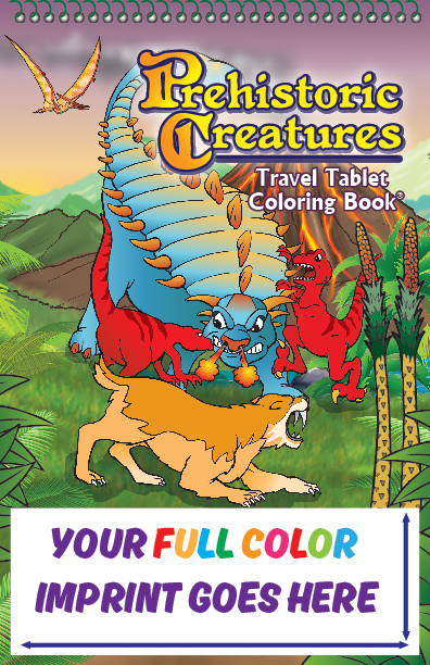 Prehistoric Creatures Imprint Tablet Coloring Book
