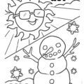 Hot and Cold Preschool Prep Imprint Coloring Page