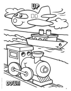 Up and Down Preschool Prep Imprint Coloring Page