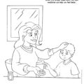 Parental Supervision Prescription Drug Safety Coloring Page