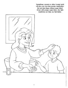 Parental Supervision Prescription Drug Safety Coloring Page