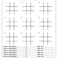Tic Tac Toe Activity Page