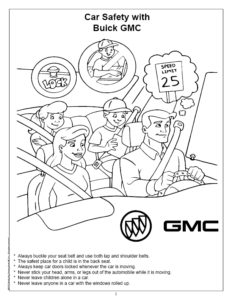 Car Safety With Buick Coloring and Activity Book