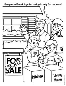 Getting Ready to Move Coloring Page