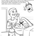 Recycling Water Conservation Coloring Page