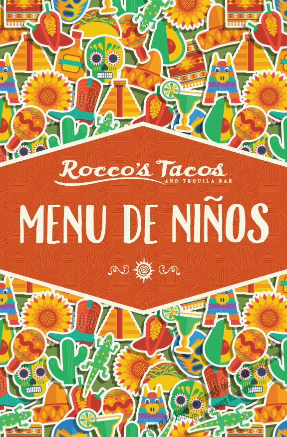 Rocco's Tacos and Tequila Bar Kids Menu Coloring and Activity Book 5.5" x 8.5"