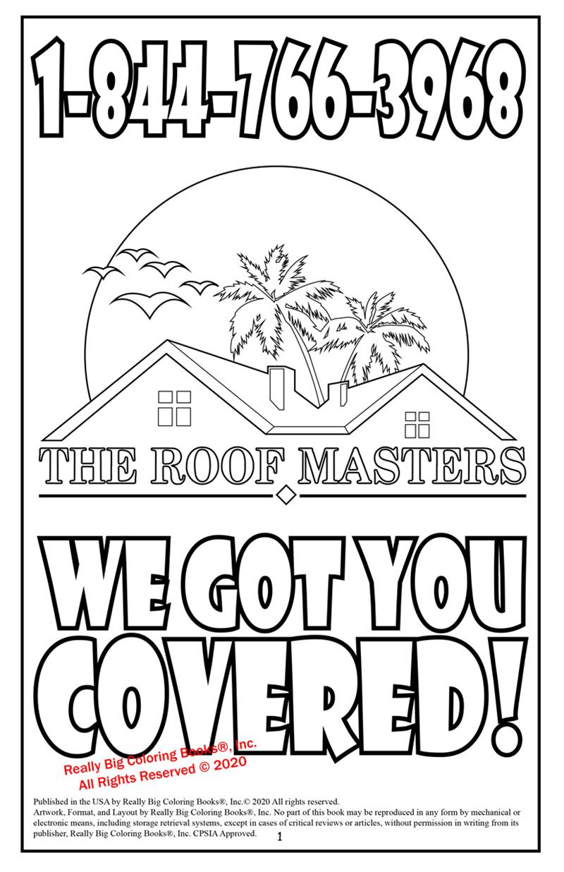 The Roof Masters Coloring Page: We Got You Covered