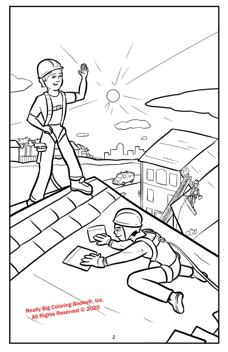 The Roof Masters Coloring Page: Roofing Tiles