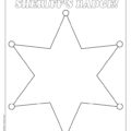 Sheriff Badge Coloring Page