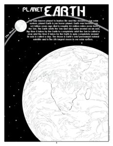 Earth Solar System Coloring Page