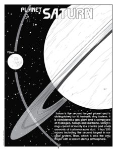 Saturn Solar System Coloring Page