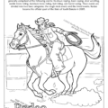 State of South Dakota Coloring Page: South Dakota State Sport Rodeo