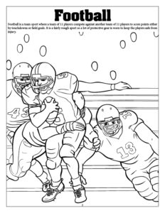 Football Coloring Page Sports Imprint