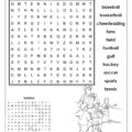 Sports Word Search Activity Page