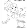 Celebrating St. Patrick's Day Coloring Page