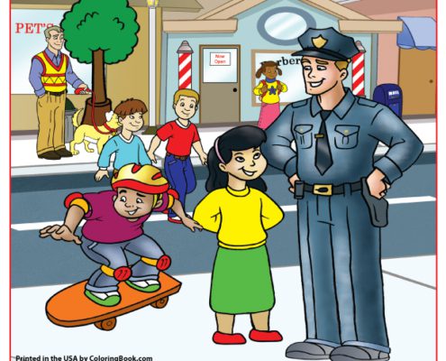 Street Safety Imprint Coloring Book