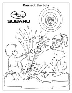 Subaru Connect the Dot Coloring Page