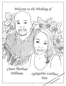 The Wedding of Chase & TaNashia Coloring Page: Welcome to the Wedding of Chase and TaNashia