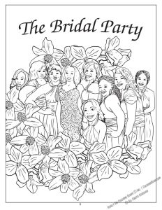 The Wedding of Chase & TaNashia Coloring Page: The Bridal Party