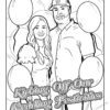 Josh and Cali Tebbe Wedding Coloring Page: Kicking Off Our Wedding Festivities