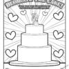 Josh and Cali Tebbe Wedding Coloring Page: Decorate the Cake