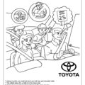 Car Safety with Toyota Coloring Page