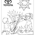 Toyota Connect the Dot Coloring Page