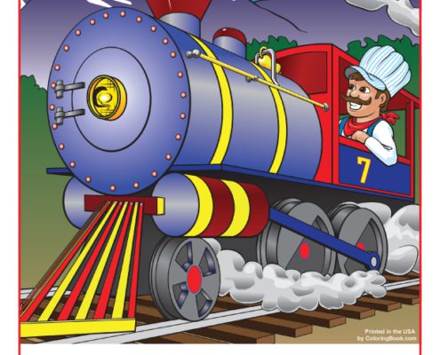 Trains Imprint Coloring Book