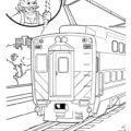 Electric Train Coloring Page