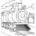 Steam Engine Train Coloring Page