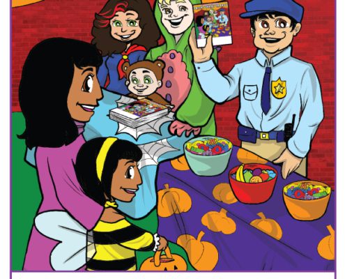 Trick or Treat Safety Imprint Coloring Book