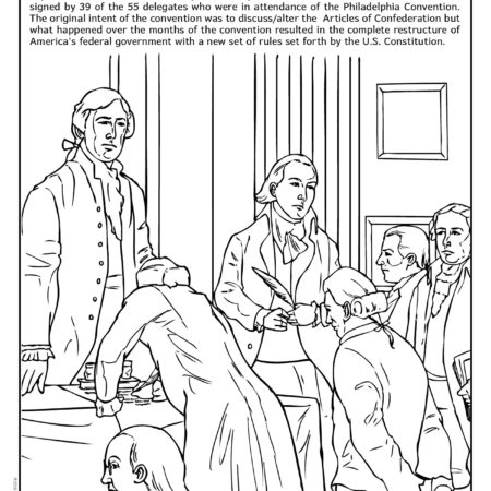 United States Constitution Imprint Coloring Book
