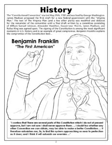History of the United States Constitution Coloring Page