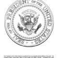 Seal of the President of the United States USA Coloring Page