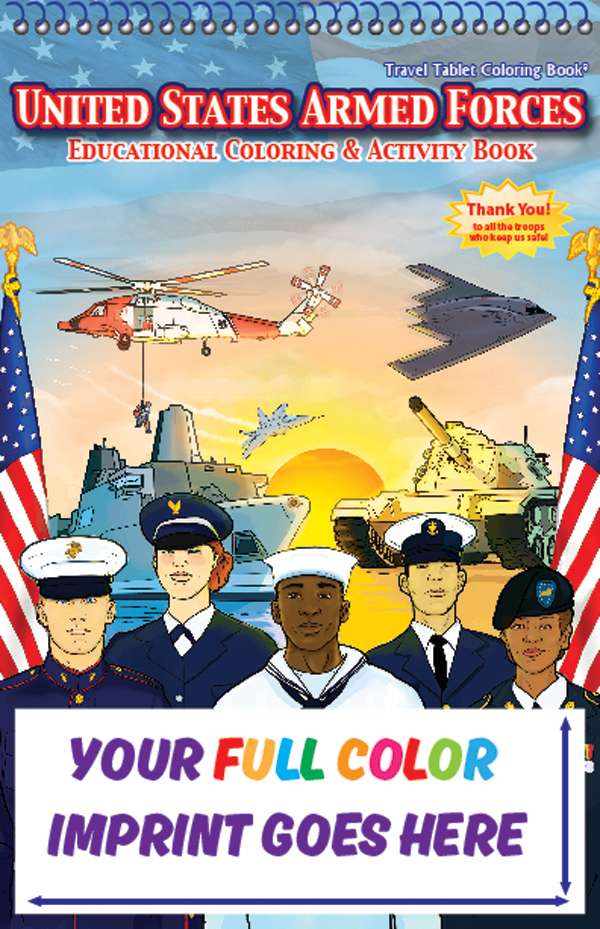 Armed Forces Imprint Coloring Book Tablet