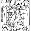 Royal Unicorn Coloring Page