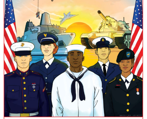 United States Military Imprint Coloring and Activity Book