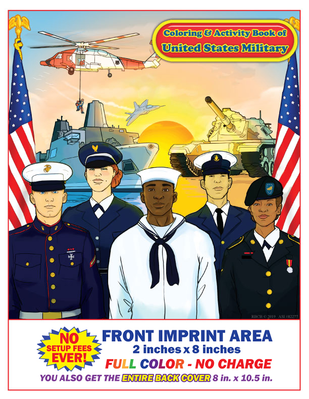 United States Military Imprint Coloring and Activity Book