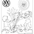 Volkswagen Connect the Dots Coloring Page
