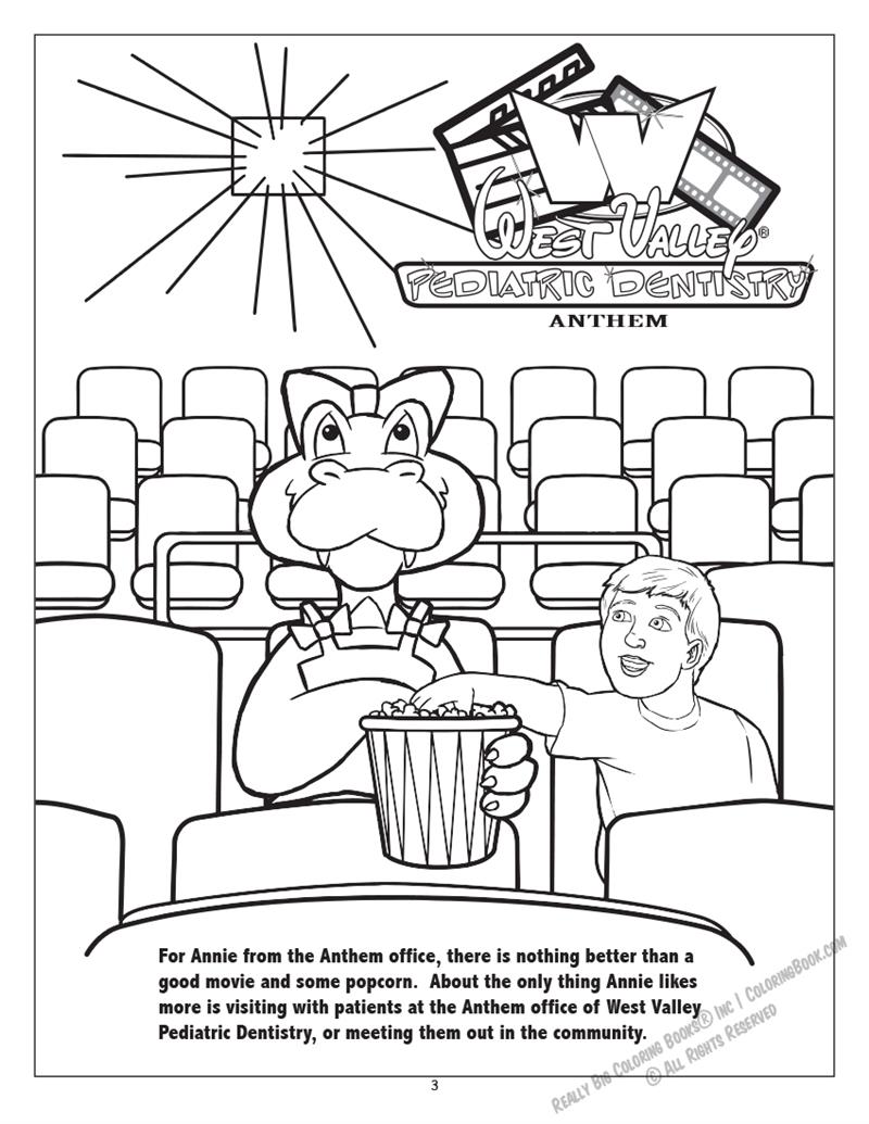 West Valley Pediatric Dentistry Coloring Page: Annie the Alligator