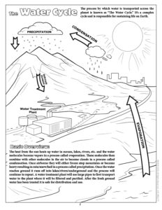 The Water Cycle Coloring Page