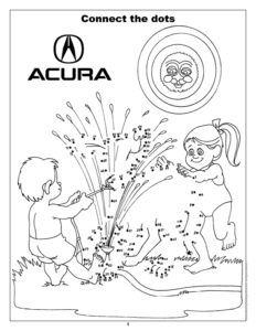 Connect the Dots Acura Coloring Page
