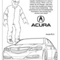 Acura Service Coloring Page