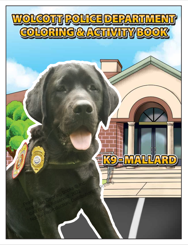 Wolcott Police Department K9 Mallard Coloring and Activity Book