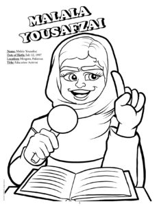 Malala Yousafzai Coloring Page Women Leaders