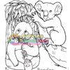 Koala and Panda Coloring Page