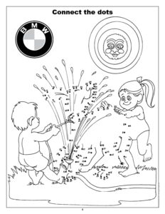 Connect the Dots BMW Coloring Page
