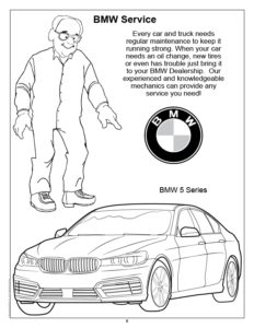 BMW Service Coloring Page