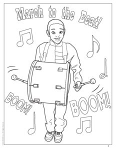 March in the Band Coloring Page